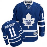 Reebok Toronto Maple Leafs NO.11 Jay McClement Men's Jersey (Royal Blue Authentic Home)