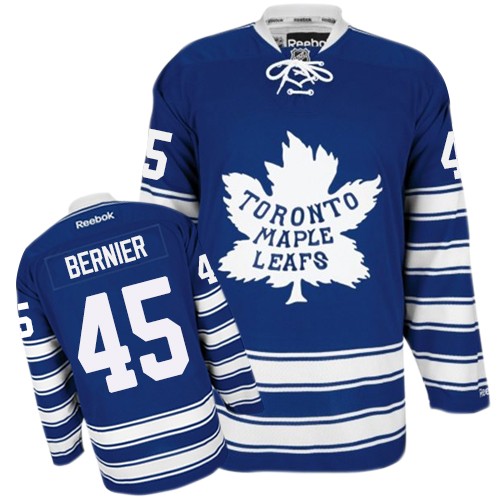 Reebok Toronto Maple Leafs NO.45 Jonathan Bernier Men's Jersey (Royal Blue Authentic 2014 Winter Classic)