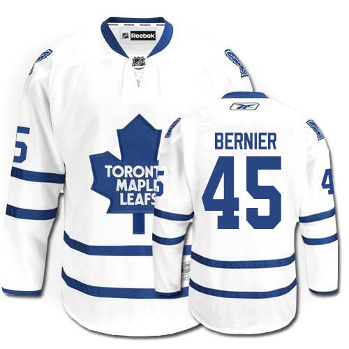 Reebok Toronto Maple Leafs NO.45 Jonathan Bernier Men's Jersey (White Authentic Away)