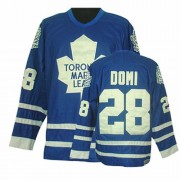 CCM Toronto Maple Leafs NO.28 Tie Domi Men's Jersey (Royal Blue Authentic Throwback)