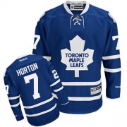 Reebok Toronto Maple Leafs NO.7 Tim Horton Men's Jersey (Royal Blue Premier Home)