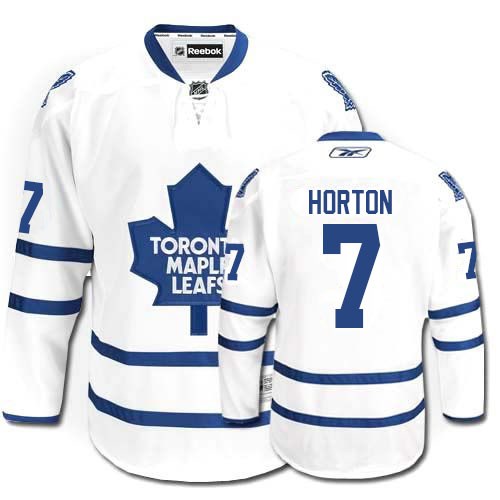 Reebok Toronto Maple Leafs NO.7 Tim Horton Men's Jersey (White Premier Away)