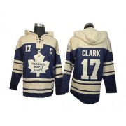 Old Time Hockey Toronto Maple Leafs NO.17 Wendel Clark Men's Jersey (Royal Blue Premier Sawyer Hooded Sweatshirt)