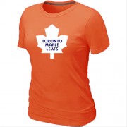 Toronto Maple Leafs Women's Team Logo Short Sleeve T-Shirt - Orange