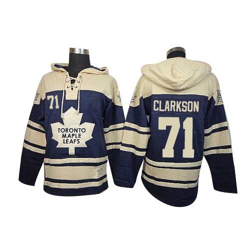 Old Time Hockey Toronto Maple Leafs NO.71 David Clarkson Men's Jersey (Royal Blue Premier Sawyer Hooded Sweatshirt)
